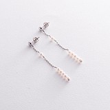 Серебряные серьги с культив. жемчугом, 1796692