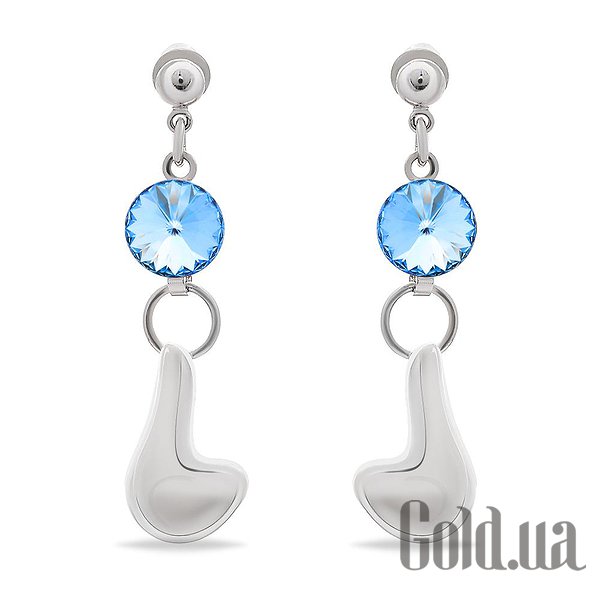 

Серьги с подвесками Kobi, Стальной, Серьги с кристаллами Swarovski