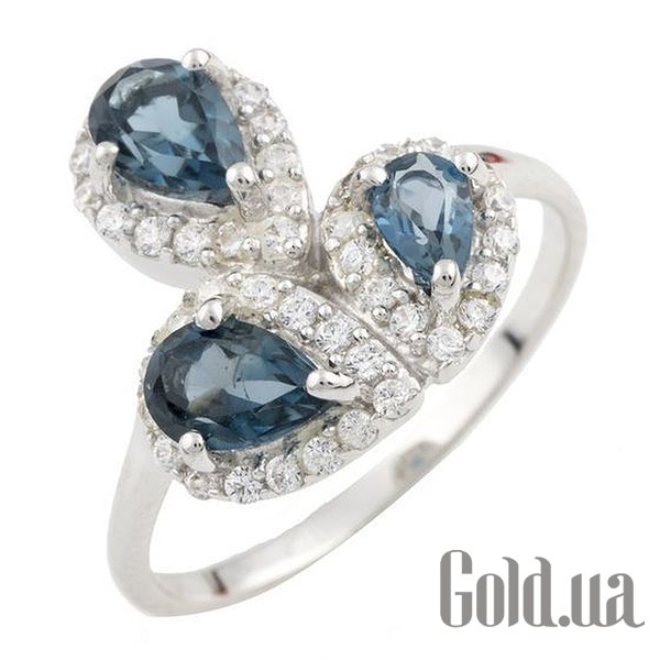 

Женские кольца Fresh Jewelry, Женское серебряное кольцо с топазами и куб. циркониями, 16