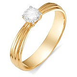 Золотое кольцо с бриллиантом, 1616725