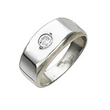 Мужское серебряное кольцо с куб. цирконием, 1619029