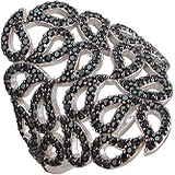 Серебряное кольцо с куб. циркониями, 1629013