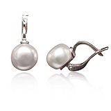 Срібні сережки з культів. перлами, 1646933