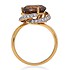 Женское золотое кольцо с бриллиантами и кварцем - фото 2