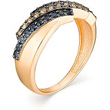 Женское золотое кольцо с сапфирами и бриллиантами, 1697109