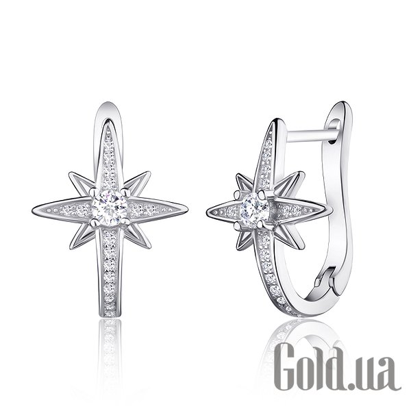 

Серьги Silvex925, Серебряные серьги с куб. циркониями