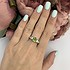 Женское серебряное кольцо с куб. циркониями и султанитом - фото 2