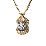 Золотой кулон с цепочкой с бриллиантами, 1768533