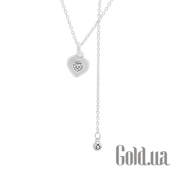 Кулони-сердечка Fresh Jewelry Срібний кулон з ланцюжком з куб. цирконієм