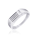 Женское серебряное кольцо с куб. циркониями, 808277