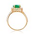Женское золотое кольцо с ониксом и куб. циркониями - фото 3