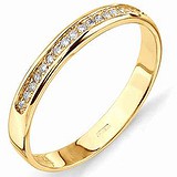 Золотое обручальное кольцо с бриллиантами, 1605718