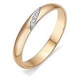 Золотое обручальное кольцо с бриллиантами, 1611862
