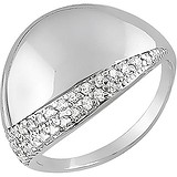 Женское серебряное кольцо с куб. циркониями, 1613910