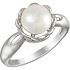 Женское серебряное кольцо с культив. жемчугом - фото 1