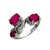 Женское серебряное кольцо с корундами, 1620822