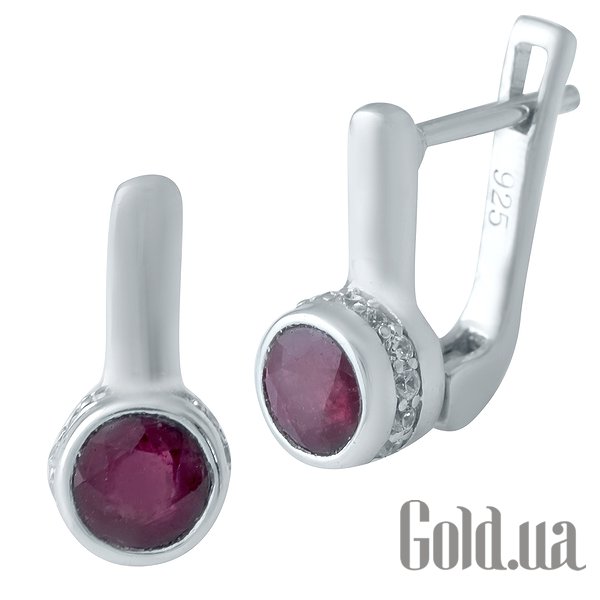 

Серьги Fresh Jewelry, Серебряные серьги с рубинами и куб. циркониями