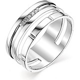 Серебряное обручальное кольцо с куб. циркониями, 1651798