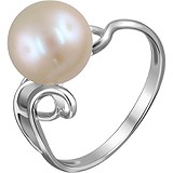 DeFleur Женское серебряное кольцо с культив. жемчугом, 1654614