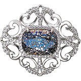 SOKOLOV Срібна брошка з куб. цирконіями і кристалом Swarovski, 1656662