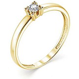 Золотое кольцо с бриллиантом, 1691478