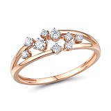 Женское золотое кольцо с бриллиантами, 1719126