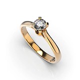 Золотое кольцо с бриллиантом, 1768278
