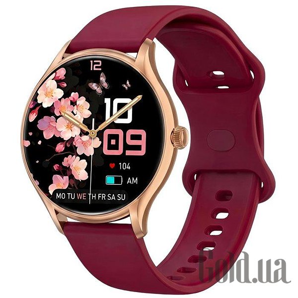 UWatch Смарт часы Smart Milano Cherry Rubber 3988 bt3988