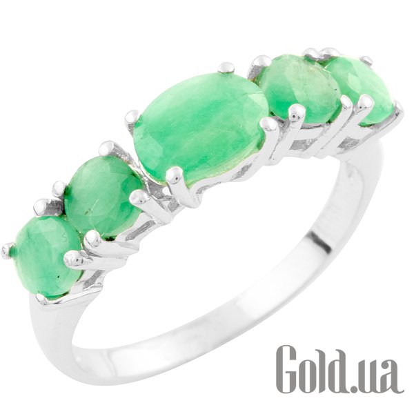

Женские кольца Fresh Jewelry, Женское серебряное кольцо с изумрудами, 18.5