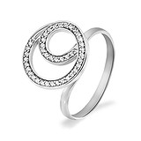 Женское серебряное кольцо с куб. циркониями, 1515351