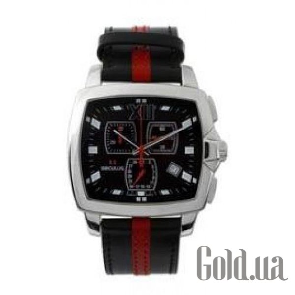 

Швейцарские часы Seculus, Мужские часы 4480.1.816 black, ss, black red leather