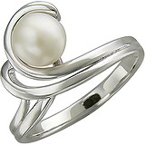 Женское серебряное кольцо с культив. жемчугом, 1612631