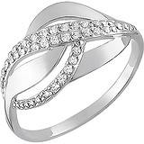 Женское серебряное кольцо с куб. циркониями, 1613911