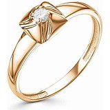 Золотое кольцо с бриллиантом, 1614167