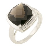 Женское серебряное кольцо с раухтопазом (0561394), фотографии