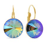 Сережки з кристалами Swarovski в позолоті, 1626199