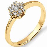 Золотое кольцо с бриллиантами, 1645399