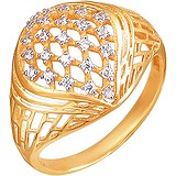 Женское золотое кольцо с куб. циркониями, 1652567