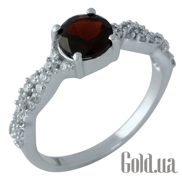 

Женские кольца Fresh Jewelry, Женское серебряное кольцо с гранатом и куб. циркониями, 16.5
