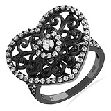 Серебряное кольцо с куб. циркониями, 1665367