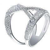 Женское серебряное кольцо с куб. циркониями, 1676375