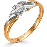 Золотое кольцо с бриллиантом, 1697111