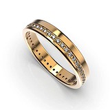 Золотое обручальное кольцо с бриллиантами, 1768791