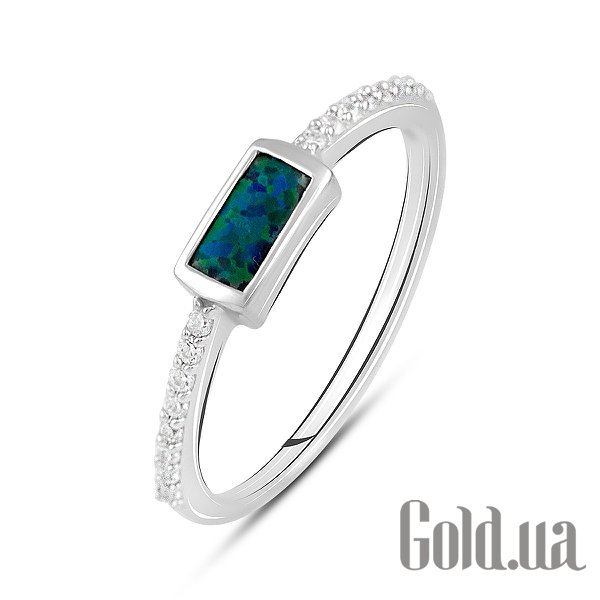 

Женские кольца Fresh Jewelry, Женское серебряное кольцо с куб. циркониями и опалом, 18