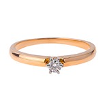 Золотое кольцо с бриллиантом, 1777495