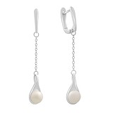 Серебряные серьги с культив. жемчугом, 1794903