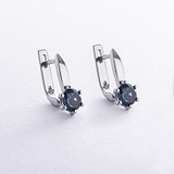 Срібні сережки з топазами, 1796695
