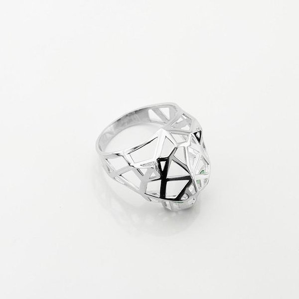 Женское золотое кольцо с куб. циркониями DIA3102704 – изображение 2