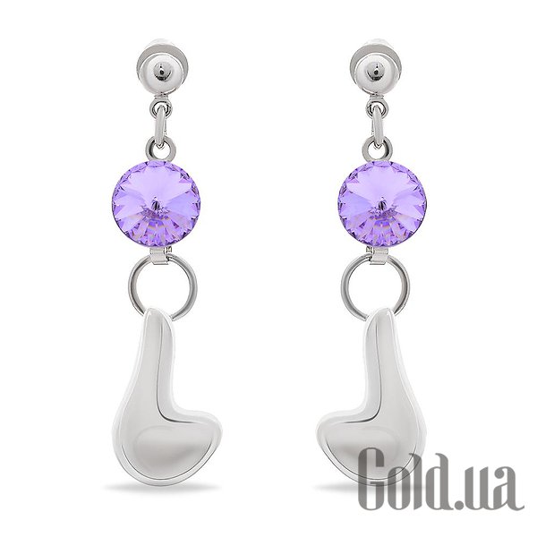 

Серьги с подвесками Kobi, Стальной, Серьги с кристаллами Swarovski