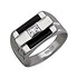Мужское серебряное кольцо с куб. цирконием - фото 1